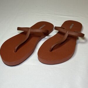 OLD NAVY Flip Flop Sandals Women's Size 6, S Burnt Orange SlipOn Rubber